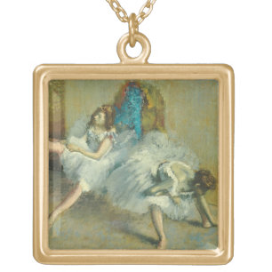 Edgar Degas   Before the Ballet, 1890-1892 Gold Plated Necklace