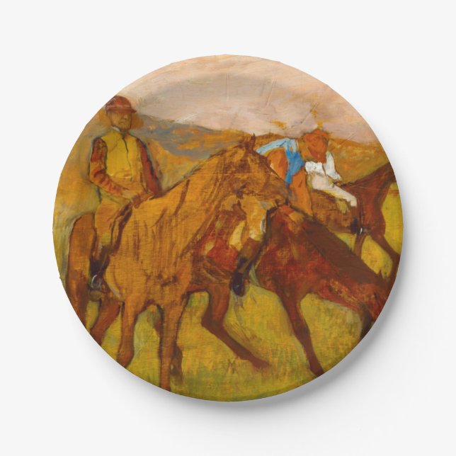 Edgar Degas Before the Race Paper Plates (Front)