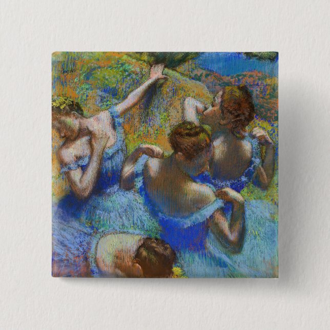 Edgar Degas - Blue Dancers Button (Front)