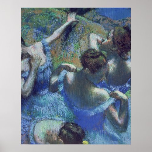 Edgar Degas  Blue Dancers c1899 Poster