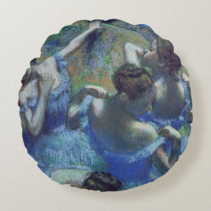 Edgar Degas   Blue Dancers, c.1899 Round Pillow