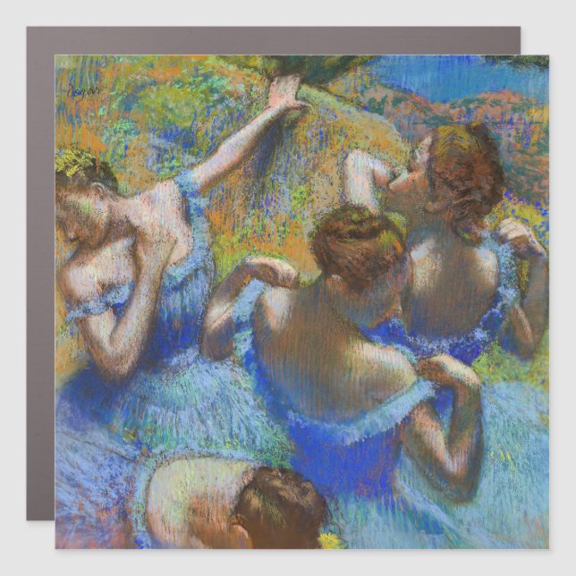 Edgar Degas - Blue Dancers Car Magnet (Front)