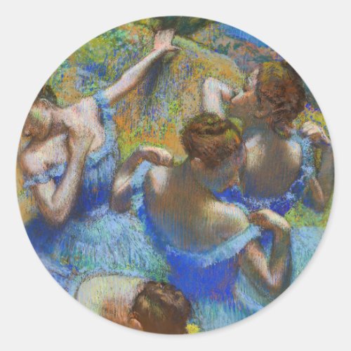 Edgar Degas _ Blue Dancers Classic Round Sticker