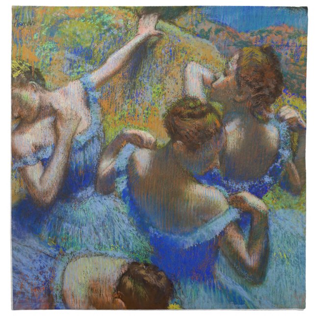 Edgar Degas - Blue Dancers Cloth Napkin (Front)