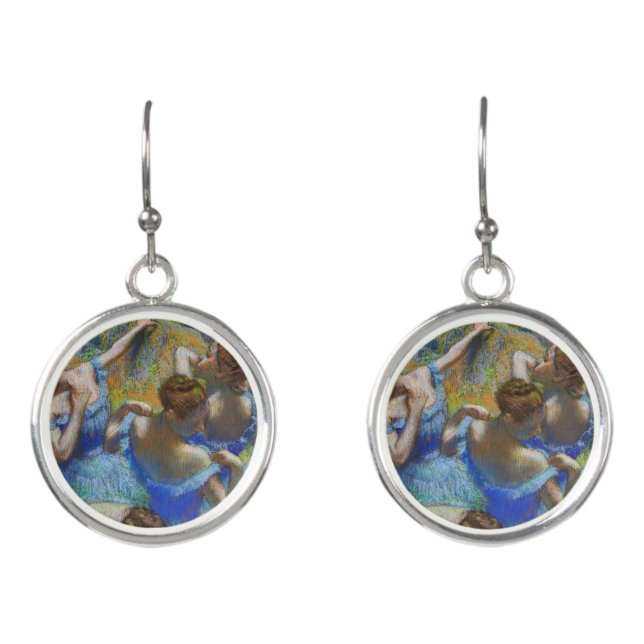 Edgar Degas - Blue Dancers Earrings (Front)