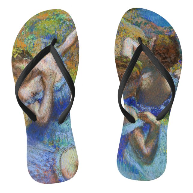 Edgar Degas - Blue Dancers Flip Flops (Footbed)