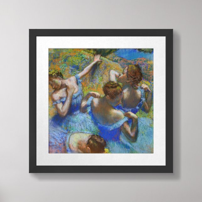 Edgar Degas - Blue Dancers Framed Art (Framed Front)