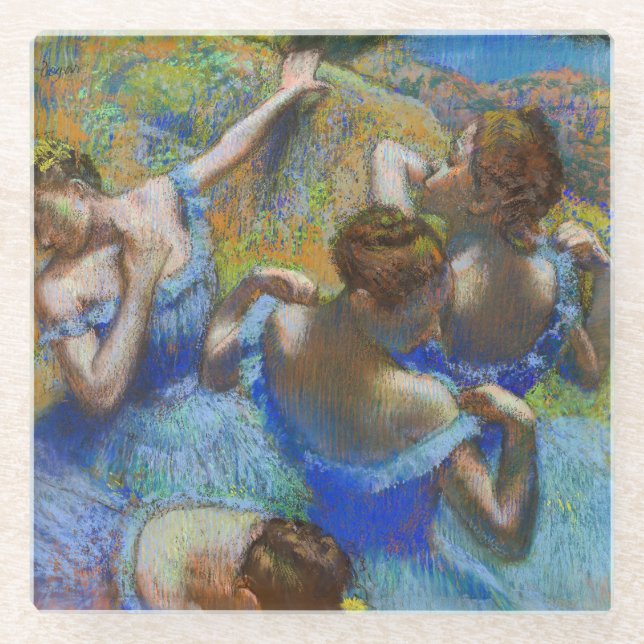 Edgar Degas - Blue Dancers Glass Coaster (Front)