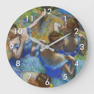 Edgar Degas - Blue Dancers Large Clock