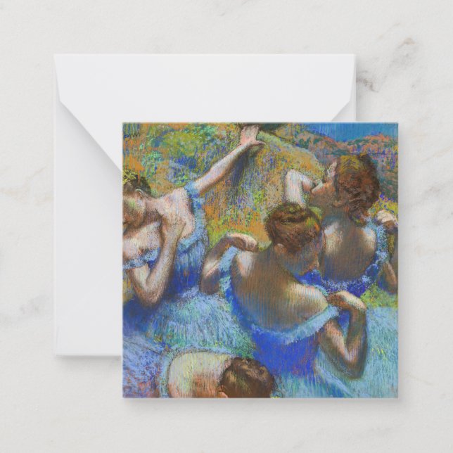 Edgar Degas - Blue Dancers Note Card (Front)