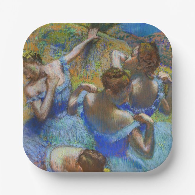 Edgar Degas - Blue Dancers Paper Plates (Front)