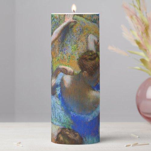 Edgar Degas _ Blue Dancers Pillar Candle