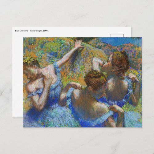 Edgar Degas _ Blue Dancers Postcard