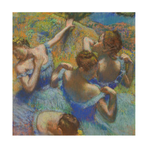 Edgar Degas - Blue Dancers Wood Wall Art