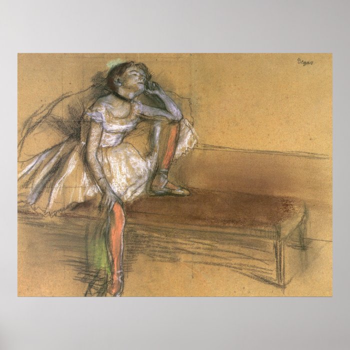 Edgar Degas Coryphee Resting Poster
