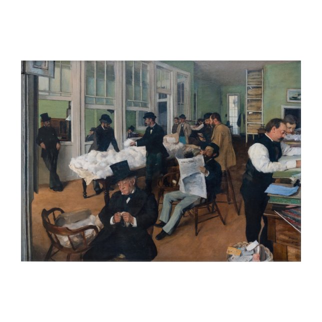 Edgar Degas - Cotton Office in New Orleans Acrylic Print (Front)
