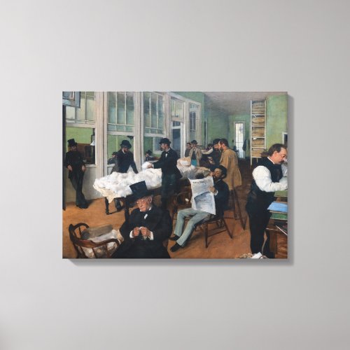 Edgar Degas _ Cotton Office in New Orleans Canvas Print