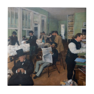 Edgar Degas - Cotton Office in New Orleans Ceramic Tile