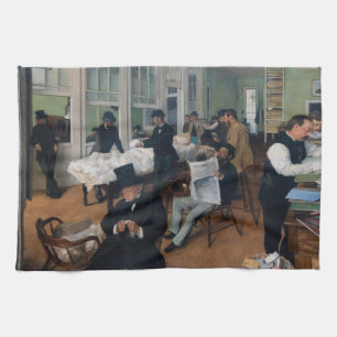 Edgar Degas - Cotton Office in New Orleans Kitchen Towel