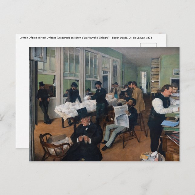 Edgar Degas - Cotton Office in New Orleans Postcard (Front/Back)
