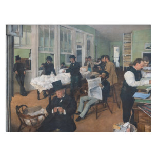 Edgar Degas - Cotton Office in New Orleans Tablecloth