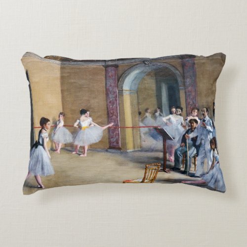 Edgar Degas _ Dance Foyer Opera rue Le Peletier Accent Pillow