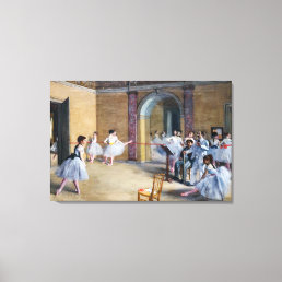 Edgar Degas - Dance Foyer, Opera rue Le Peletier Canvas Print