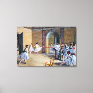 Edgar Degas - Dance Foyer, Opera rue Le Peletier Canvas Print