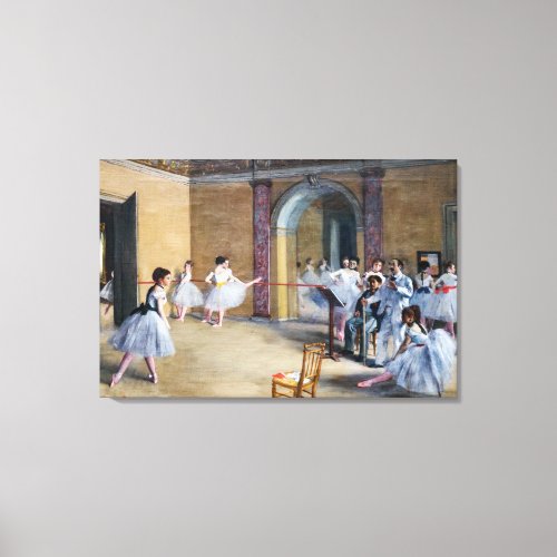 Edgar Degas _ Dance Foyer Opera rue Le Peletier Canvas Print