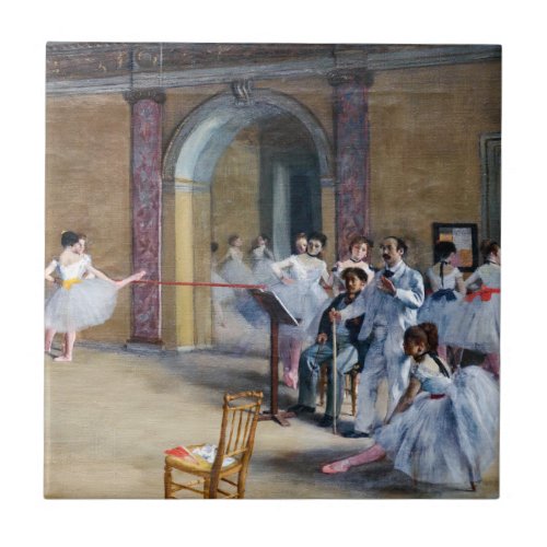 Edgar Degas _ Dance Foyer Opera rue Le Peletier Ceramic Tile