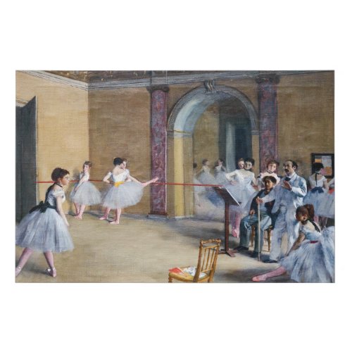 Edgar Degas _ Dance Foyer Opera rue Le Peletier Faux Canvas Print