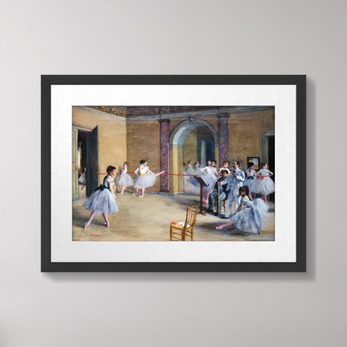 Edgar Degas _ Dance Foyer Opera rue Le Peletier Framed Art
