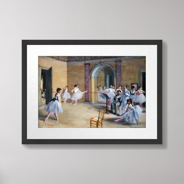 Edgar Degas - Dance Foyer, Opera rue Le Peletier Framed Art (Framed Front)