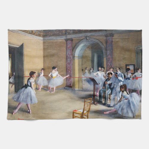 Edgar Degas _ Dance Foyer Opera rue Le Peletier Kitchen Towel