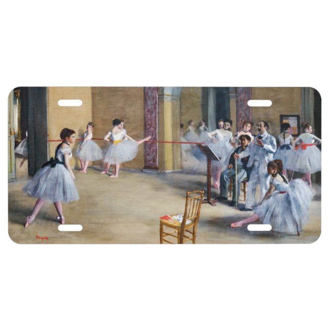 Edgar Degas - Dance Foyer, Opera rue Le Peletier License Plate (Front)