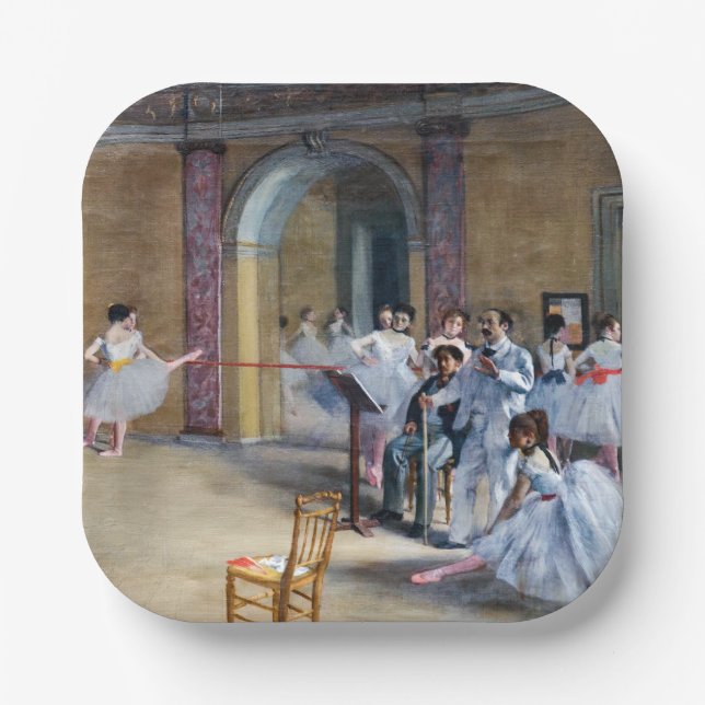 Edgar Degas - Dance Foyer, Opera rue Le Peletier Paper Plates (Front)
