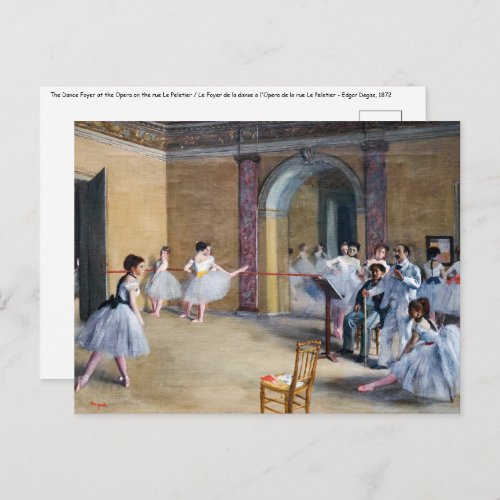 Edgar Degas _ Dance Foyer Opera rue Le Peletier Postcard