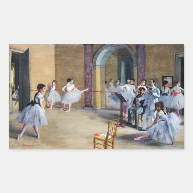 Edgar Degas - Dance Foyer, Opera rue Le Peletier Rectangular Sticker (Front)