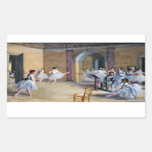 Edgar Degas - Dance Foyer, Opera rue Le Peletier Rectangular Sticker
