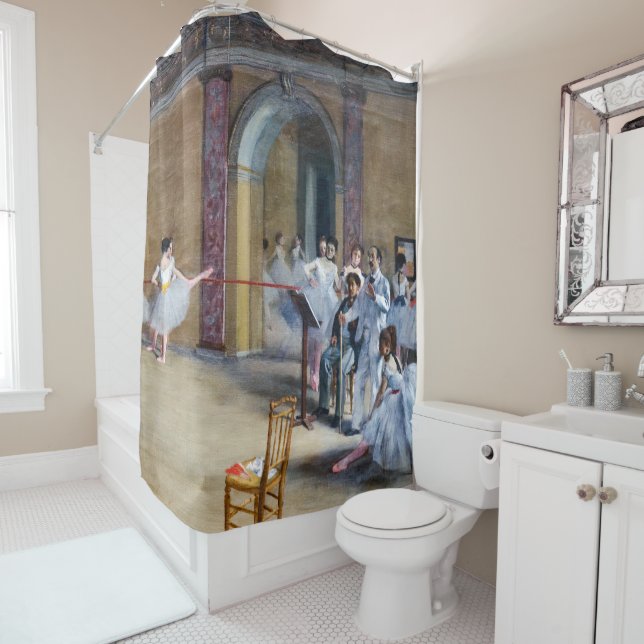 Edgar Degas - Dance Foyer, Opera rue Le Peletier Shower Curtain (In Situ)