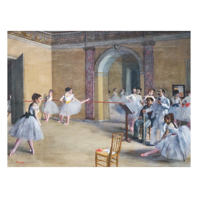 Edgar Degas - Dance Foyer, Opera rue Le Peletier Tablecloth (Front (Horizontal))