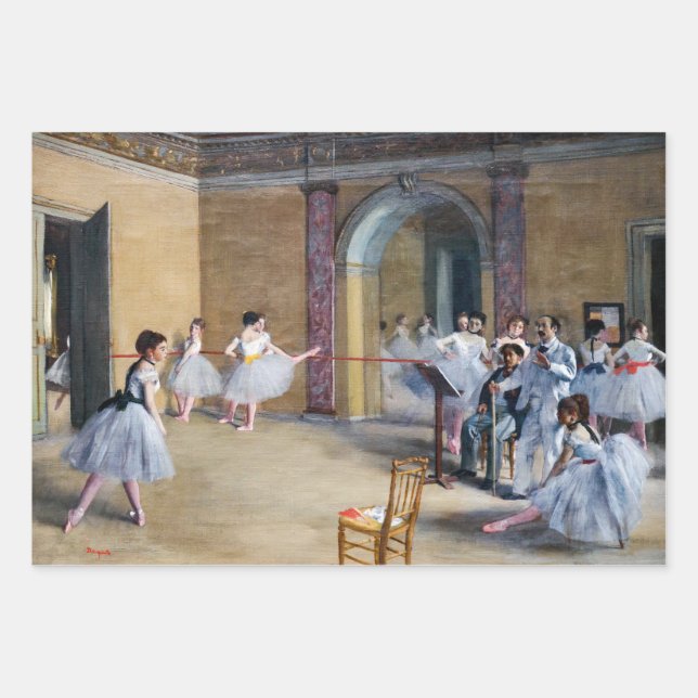 Edgar Degas - Dance Foyer, Opera rue Le Peletier Wrapping Paper Sheets (Front)