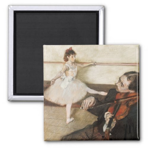 Edgar Degas Dance lesson Vintage impressionism Magnet