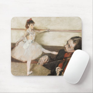 Edgar Degas Dance lesson. Vintage impressionism Mouse Pad