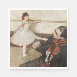 Edgar Degas Dance lesson. Vintage impressionist Napkins