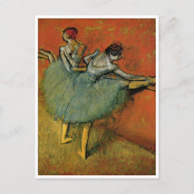 Edgar Degas - Dancer @ Barre 1888 ballerina ballet Postcard (Front)
