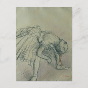 Edgar Degas Dancer Fixing her Slipper, c.1865 Postcard