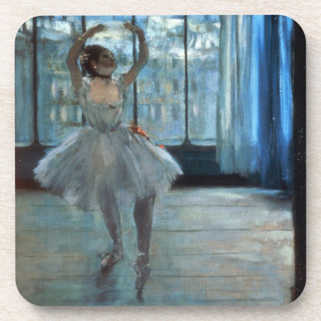 Edgar Degas | Dancer in Front of a Window Beverage Coaster (Front)