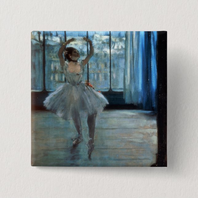 Edgar Degas | Dancer in Front of a Window Button (Front)