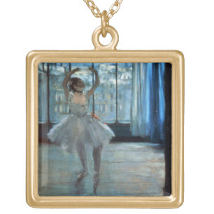 Edgar Degas   Dancer in Front of a Window Gold Plated Necklace